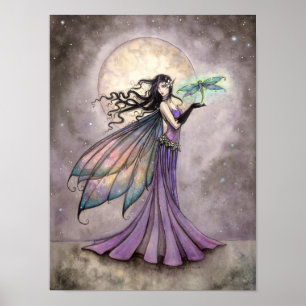 Arte de fantasía de hada y libélula