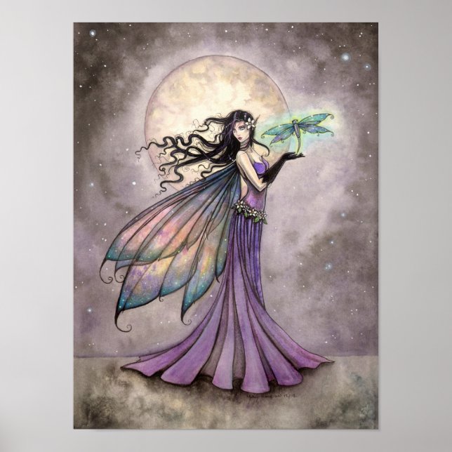 Arte de fantasía de hada y libélula (Frente)