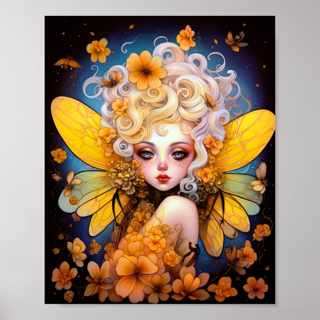 Arte de fantasía de hadas amarillas (Frente)