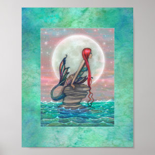 Arte de fantasía de hermosa sirena por Molly Harri