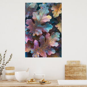 Arte de fantasía de hojas de otoño mágicas y color