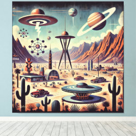 Arte de fantasía de invasión alienígena del desier
