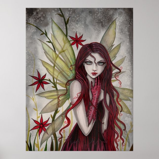 Arte de fantasía de la Hada Escarlata por Molly Ha (Frente)