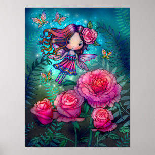 Arte de fantasía de la pequeña hada Rosa por Molly