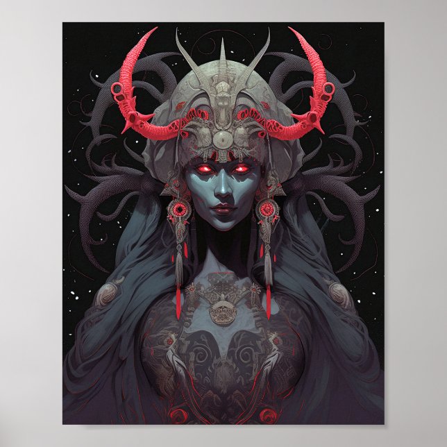 Arte de fantasía de la Reina Demonio (Frente)