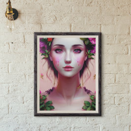 Arte de fantasía de mujer encantada etérea hermosa