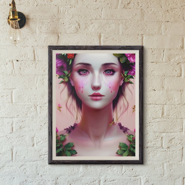 Arte de fantasía de mujer encantada etérea hermosa (Subido por el creador)