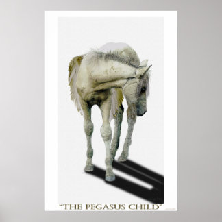 Arte de fantasía de pegasus colt en blanco joven