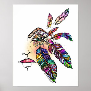 Arte de fantasía de PLUMAS que amo 16x20