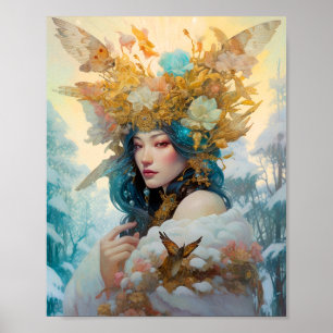 Arte de fantasía de reina de la nieve