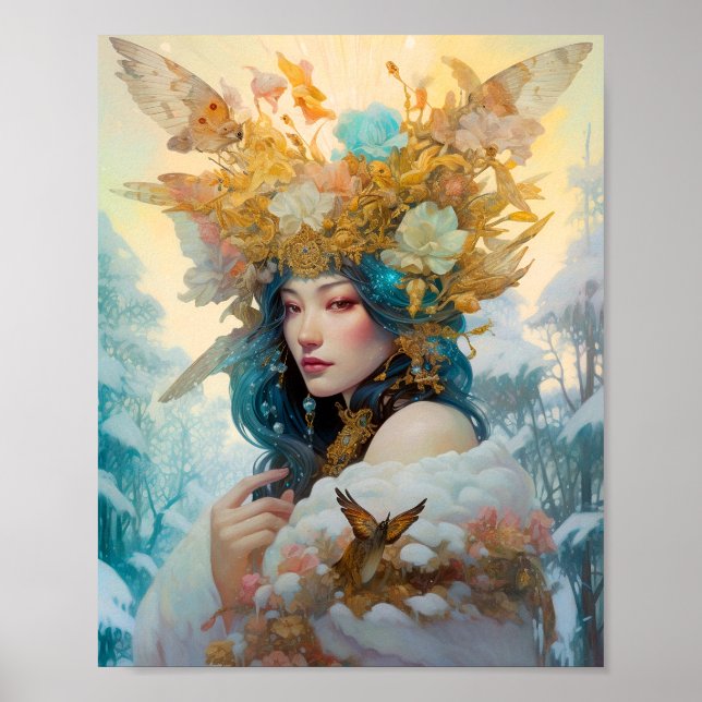 Arte de fantasía de reina de la nieve (Frente)