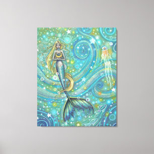 Arte de Fantasía de Sirena con Destellos por Molly