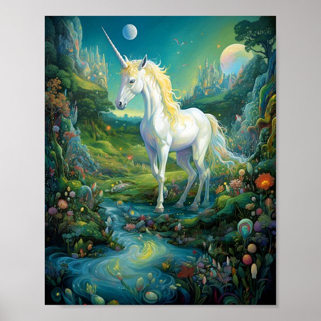 Arte de fantasía de Unicorn (Frente)