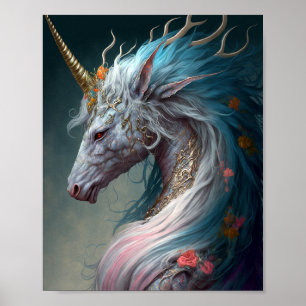 Arte de fantasía de Unicorn Dragon