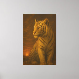 Arte de fantasía del tigre blanco: luz mística de 