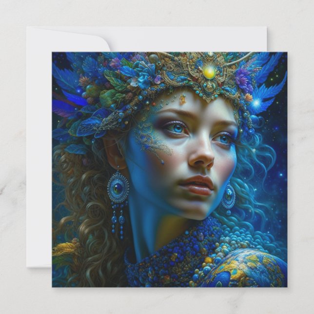 Arte de fantasía etérea Princesa Guerrera Mística (Anverso)