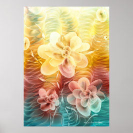 Arte de fantasía floral pintado a mano