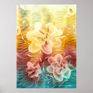 Arte de fantasía floral pintado a mano