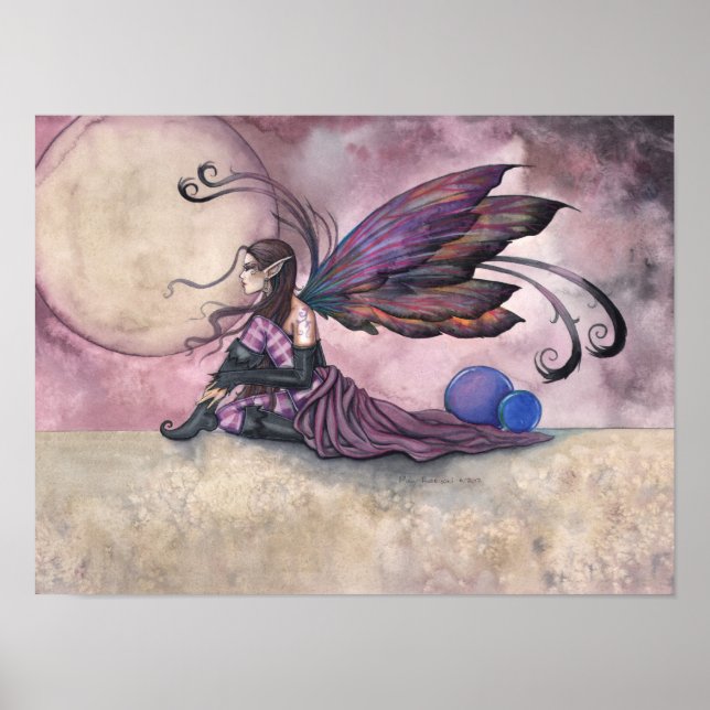 Arte de fantasía gótica de hada de luna de verano (Frente)