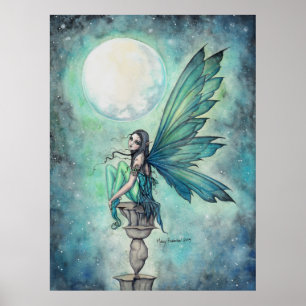 Arte de Fantasía Hada del Sueño de Invierno Acuare