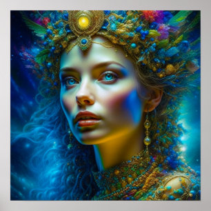 Arte de fantasía mágica etérea Diosa hermosa