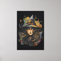 Arte de fantasía oscura de vela de bruja mística