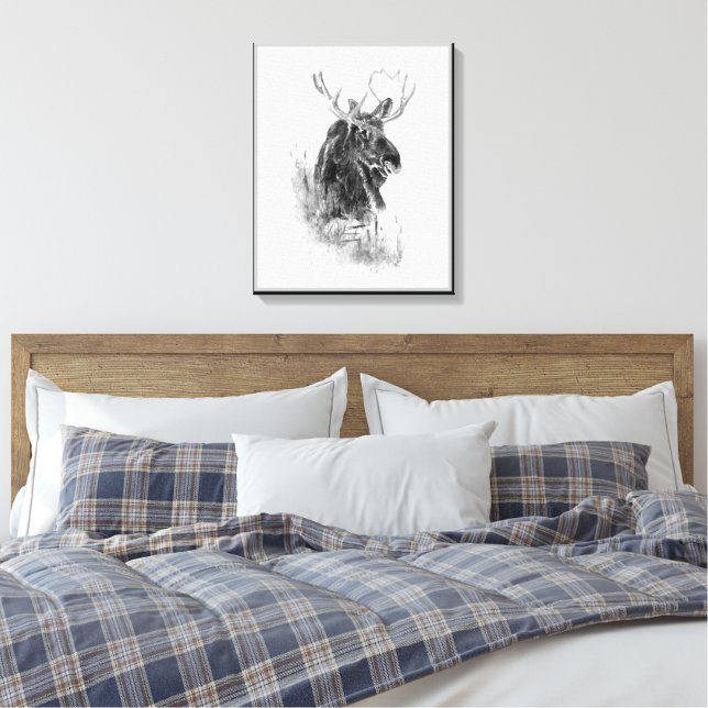 Arte de fauna acuarela animal alce (Insitu(Dormitorio))