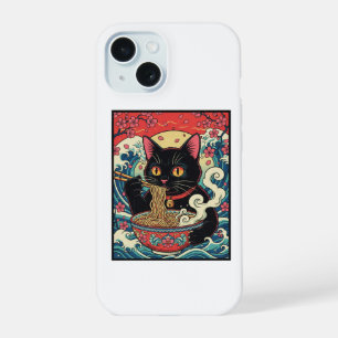 Arte de fideos ramen de gato afortunado