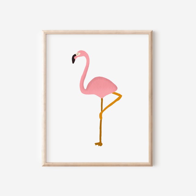 Arte de Flamenco Tropical Pintado a Mano con Gouac (Subido por el creador)