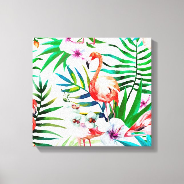 Arte de flamingo tropical (Anverso)