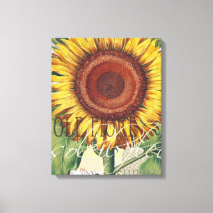 Arte de Flor de Damasco Vintage Girasol
