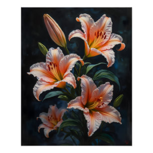 Arte de Flor de Lirio Elegante – Impresiones Premi