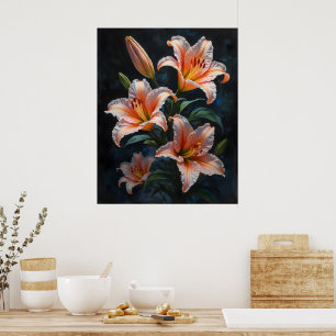 Arte de Flor de Lirio Elegante – Impresiones Premi