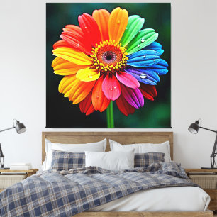 Arte de Flor de Pétalo de Arcoíris