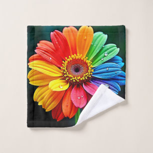 Arte de Flor de Pétalo de Arcoíris