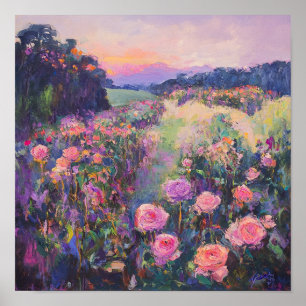 Arte de Flor de Rosa Rústica Decoración de Casa de