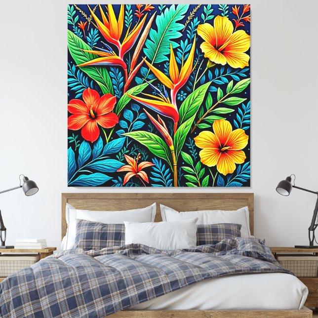 Arte de Floración de Hojas Tropicales (Insitu(Dormitorio))