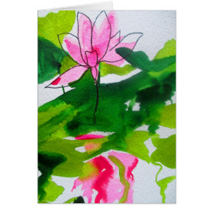 Arte de flores acuáticas abstractas