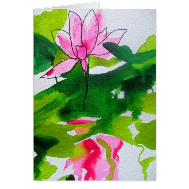 Arte de flores acuáticas abstractas (Frente)