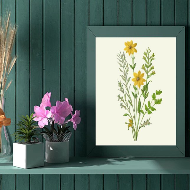 arte de flores amarillas vintage (Subido por el creador)