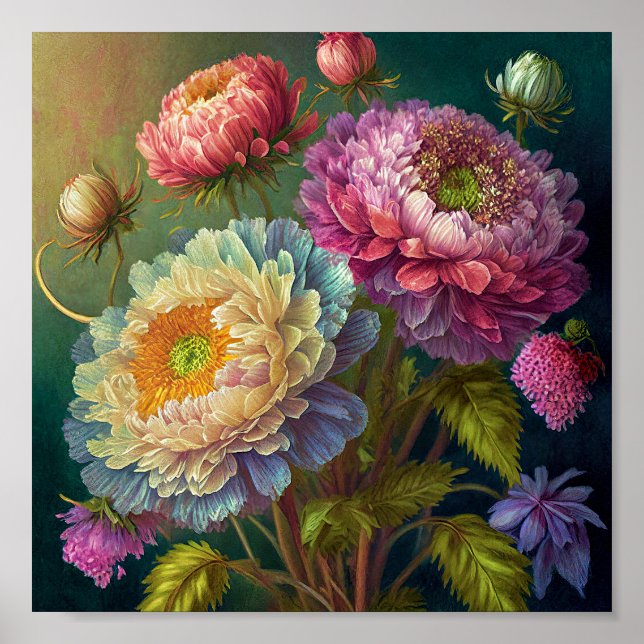 arte de flores coloridas (Frente)