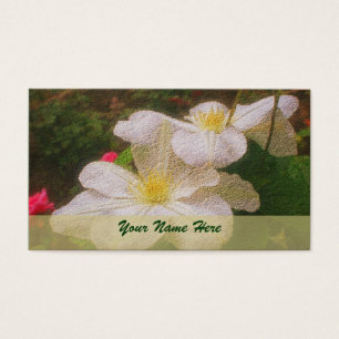 Arte de flores de blanco clematis