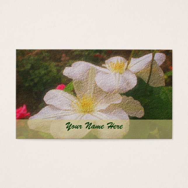Arte de flores de blanco clematis (Frente)