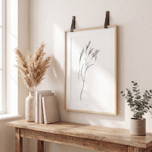 Arte de flores de línea moderna elegante estiloso 