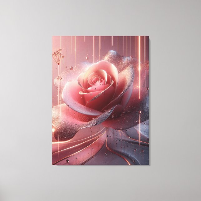 ARTE DE FLORES DE ROPA DE PARED DE CANVA (Anverso)