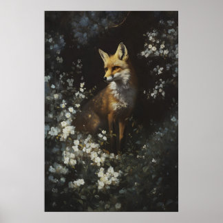 Arte de Flores Silvestres Blancas de Zorro del Bos