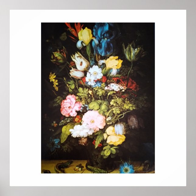 Arte de flores silvestres vintage elegante (Frente)