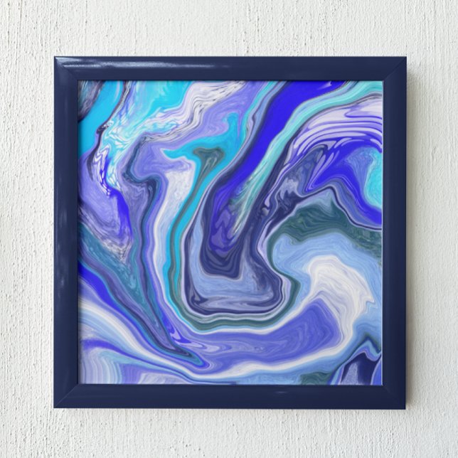 Arte de fluidos de mármol azul y blanco (Subido por el creador)