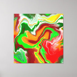 Arte de fluidos de mármol rojo, verde y borgoñoso