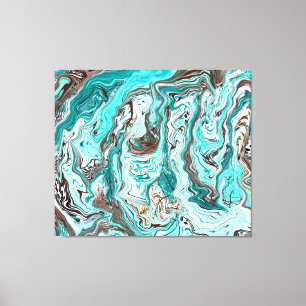 Arte de fluidos de mármol verde azulado y negro